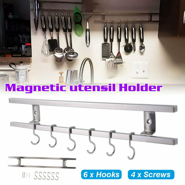 Kitchen Wall Mounted Magnetic Rack Utensils Storage Tool Bar Holder